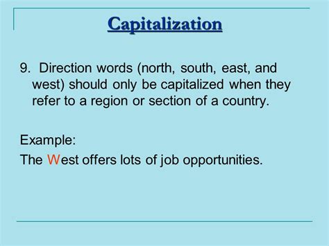 southern capitalized|should north south east west be capitalized.